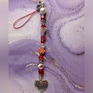 Handmade “You are always in my heart” mini phone charm/ keychain accessories